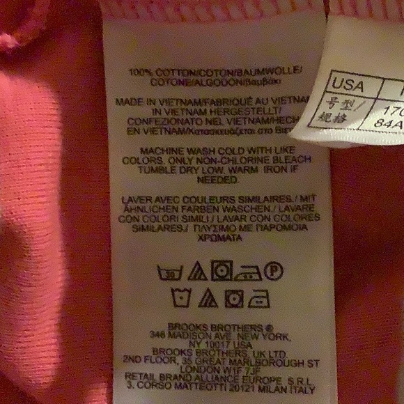 Brooks Brothers Pink Tee W/White Stripes & Ruffle - Picture 11 of 11